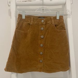 Brandy Melville Brown Buttoned Skirt